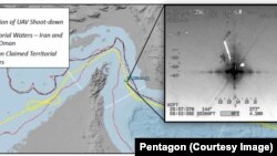 Path of U.S. Global Hawk surveillance drone over the Strait of Hormuz