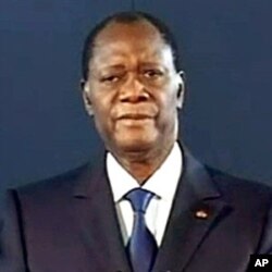 Le président Ouattara lors de son discours télévisé de jeudi soir