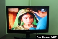 An Indian soap opera program is broadcast on one of Kenya's local television channels.