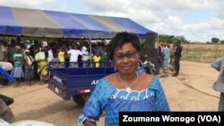 Assita Koné, présidente de l'Association des producteurs de mung bean, au Burkina, le 23 septembre 2017. (VOA/Zoumana Wonogo)