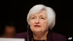 FILE - Federal Reserve Chair Janet Yellen testifies about the economy before the Joint Economic Committee of Congress on Capitol Hill in Washington, May 7, 2014.