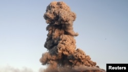 Indonesia's Mount Sinabung volcano spews lava and ash during an eruption as seen from Tiga Serangkai village in Karo, Indonesia North Sumatra province, January 7, 2016 in this photo taken by Antara Foto.