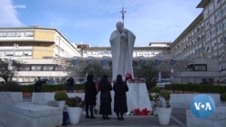 Vatican says Pope Francis had peaceful night as the faithful pray for his recovery.