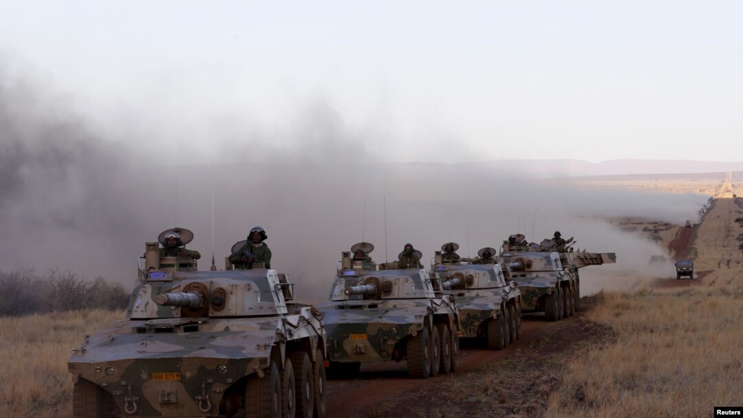 Soldiers from 22 African nations join exercises as part of the African Union's African Standby Force (ASF) at the South Africa National Defense Force's Lohatla training area, Oct. 27, 2015. 