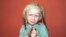 A four-year-old girl, found living with a Roma couple in central Greece, is seen in a handout photo distributed by the Greek police and obtained by Reuters, Oct. 18, 2013. 