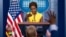 White House deputy press secretary Karine Jean-Pierre speaks during a press briefing at the White House, May 26, 2021.