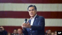 Republican presidential candidate and former Massachusetts Governor Mitt Romney speaks during a campaign stop in Youngstown, Ohio, March 5, 2012.