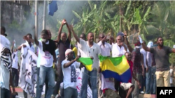 Manifestants à Libreville, Gabon, le 1er septembre 2016.