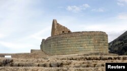 Vista del Templo del Sol, que forma parte del complejo de ruinas incas de Ingapirca, en el sur de Ecuador. Imagen de archivo del 8 de marzo de 2011.