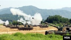 Latihan militer Korea Selatan (dokumentasi).