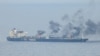 Sounion oil tanker on fire in Red Sea