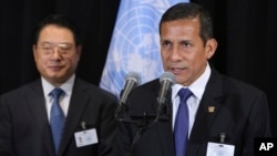 El presidente de Perú, Ollanta Humala, es uno de los mandatarios latinoamericanos que hablarán hoy.