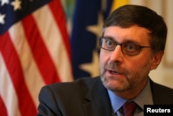 Matthew Palmer, U.S. State Department Director for South Central European Affairs speaks during an interview with Reuters in Sarajevo, Bosnia and Herzegovina Dec. 4, 2018.