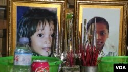 Two child victims of rape in Kampong Chhang province. (Sun Narin/VOA Khmer)