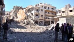 Razrušeni grad Homs u Siriji, 6. mart 2013.