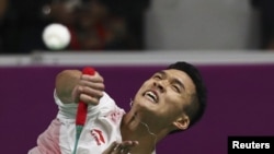 Kerja keras Jonatan Christie berbuah emas.