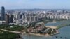 The downtown area of Haikou city is pictured in Hainan province, China, May 6, 2018. 