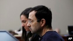 Larry Nassar au tribunal, le 24 janvier 2018, Lansing, Michigan, USA.