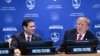 US President Donald Trump (R) and US Secretary of State Marco Rubio take part in a meeting of the Shield of the Americas on the sidelines of the United Nations General Assembly in New York on September 22, 2026. (Photo by Brendan SMIALOWSKI / AFP)