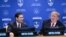 US President Donald Trump (R) and US Secretary of State Marco Rubio take part in a meeting of the Shield of the Americas on the sidelines of the United Nations General Assembly in New York on September 22, 2026. (Photo by Brendan SMIALOWSKI / AFP)