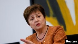 FILE: International Monetary Fund (IMF) Managing Director Kristalina Georgieva attends a news conference following a meeting at the Federal Chancellery in Berlin. Taken Nov.29, 2022.