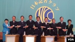 日本主要政党党首公开讨论会 迎战参议院选举(美国之音小玉拍摄)