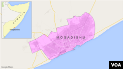 Peta Somalia dan letak ibukota Mogadishu (Foto: dok).
