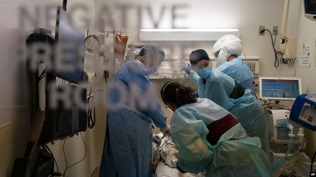 资料照片：加州的医院正因新冠病毒患者激增而不堪重负。(020年11月19日)(photo:VOA)