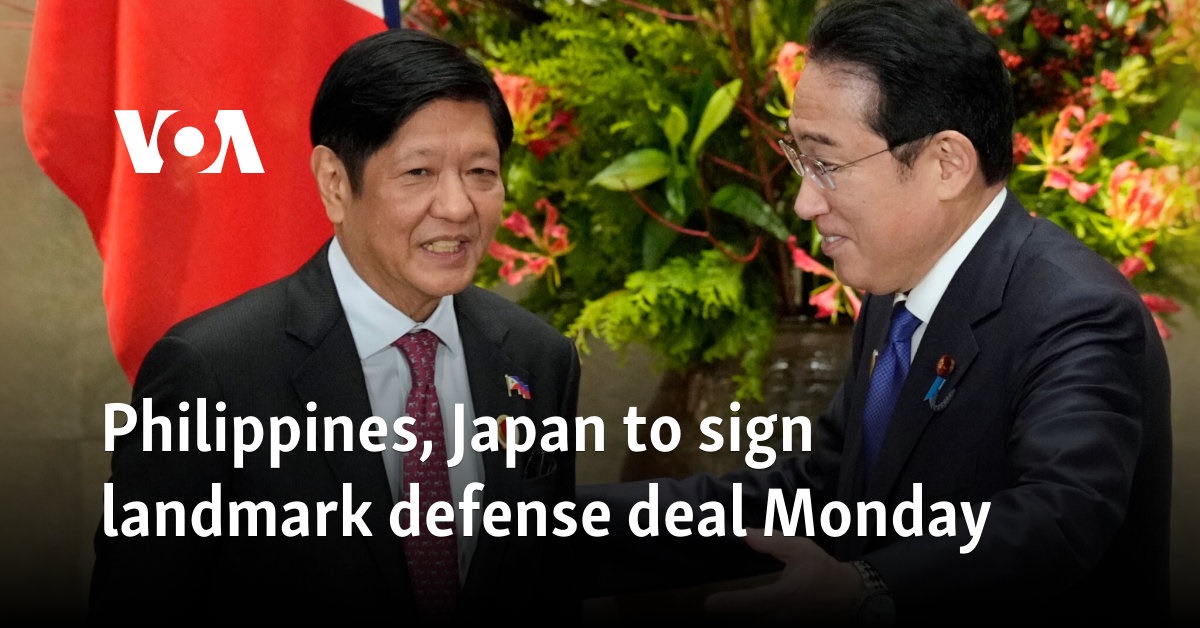 Philippines, Japan to sign landmark defense deal Monday