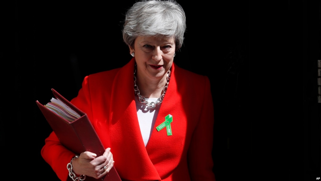 Britain's Prime Minister Theresa May leaves 10 Downing Street in London, May 15, 2019.