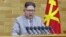 In this image made from video released by KRT on Jan. 1, 2018, North Korean leader Kim Jong Un delivers his annual address from an undisclosed location in North Korea. 
