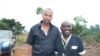 Soleman Liban (L) Presidential Adviser to Gabon's President With VOA's Peter Clottey at Nkok during a visit to the Special Economic Zone project several kilometers outside the capital, Libreville.
