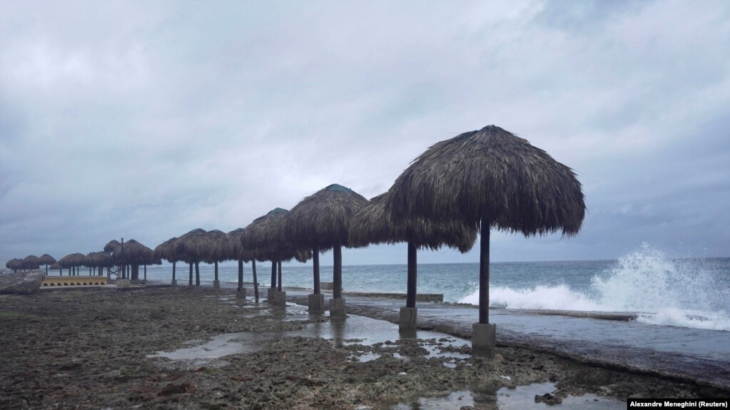 艾达飓风袭击古巴首都哈瓦那（2021年8月27日）(photo:VOA)