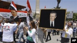 هه‌زاره‌ها بۆ پێشتیوانکردنی سه‌رۆکی سوریا ڕێپێوانیان کرد