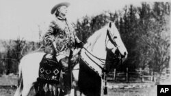 Colonel William F. Cody, "Buffalo Bill", is shown in this undated photo sitting on top of his Arabian stallion "Muson". (AP Photo)