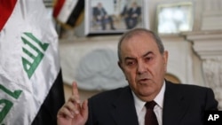 ئه‌یاد عه‌لـلاوی: که‌سێـکی دیکه‌ له‌ بری مالیکیمان بۆ به‌ڕێوه‌بردنی وڵاته‌که‌ ده‌وێت