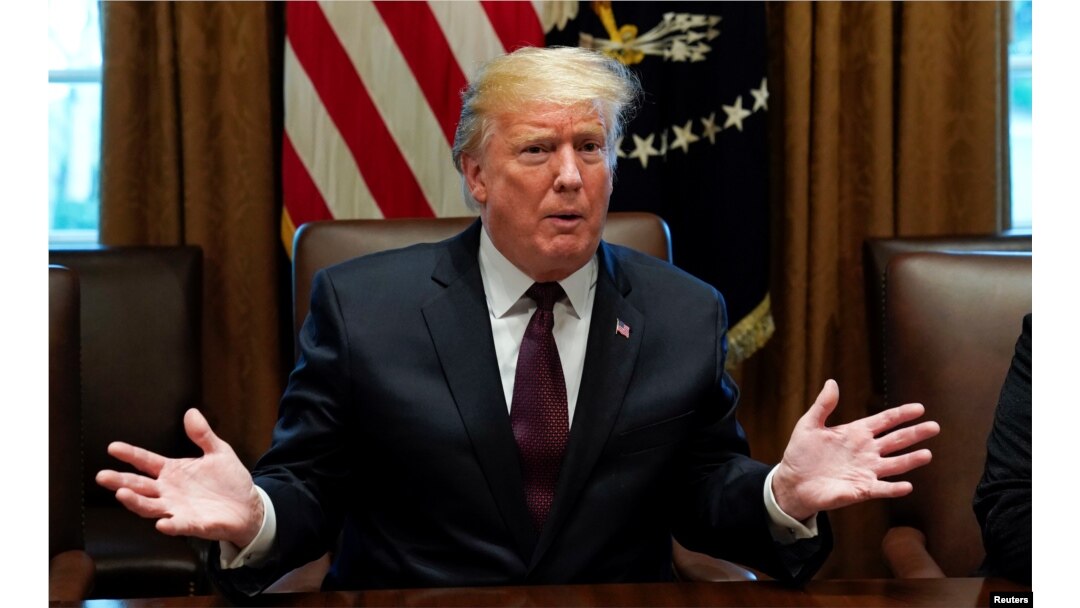 FILE - President Donald Trump leads a discussion on immigration proposals with conservative leaders in the Cabinet Room of the White House in Washington, Jan. 23, 2019.