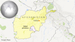 Map showing Zabul province, Afghanistan