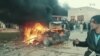 Angry Protesters Burn Militia Buildings in Pakistan