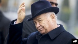 FILE - Uzbek President Islam Karimov is seen before a meeting in Samarkand, Uzbekistan, Nov. 1, 2015. After much speculation about his condition, Uzbekistan's government announced the death of its leader Friday.