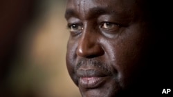 FILE - Former President of the Central African Republic, Francois Bozize, Jan. 8, 2013.