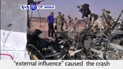 VOA60 World- China unveils passenger jet; Russian officials blame "external influences" in Egypt plane crash