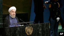 Predsjednik Irana Hassan Rouhani prilikom govora na generalnoj skupštini UN-a