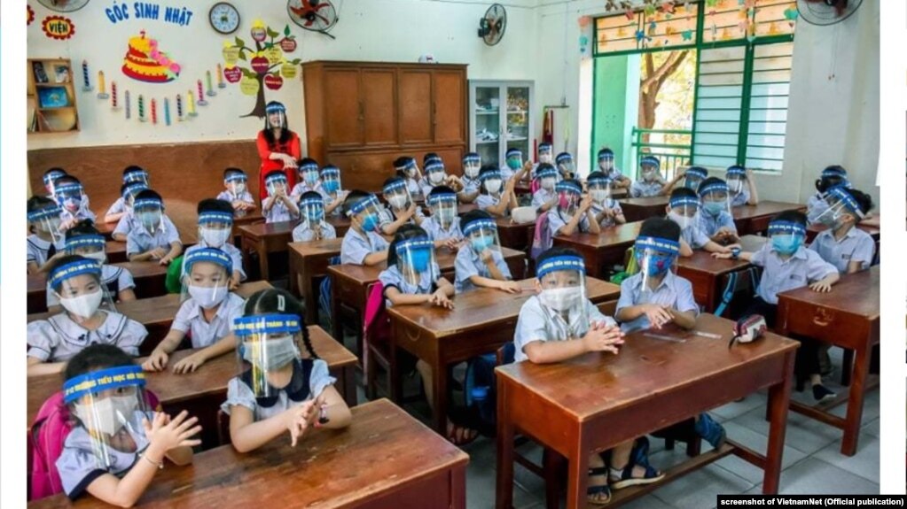Một lớp học tại trường Núi Thành, Đà Nẵng, 2020. Hình minh họa.