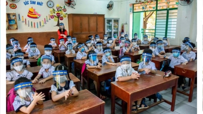 Một lớp học tại Núi Thành, Đà Nẵng, 2020. Hình minh họa.