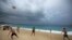 Mexico Tropical Weather Newton: People play on El Medano Beach before the arrival of Hurricane Newton in Cabo San Lucas, Mexico, Monday Sept. 5, 2016. Authorities at the southern end of Mexico's Baja California peninsula ordered schools closed and set up emergency shelters as Hurricane Newton gained strength while bearing down on the twin resorts of Los Cabos for a predicted arrival Tuesday morning. 