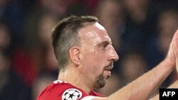 Franck Ribéry lors du quart de finale de Ligue des champions contre le Sevilla FC, Espagne le 3 avril 2018