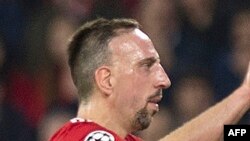 Franck Ribéry lors d'un match contre le FC Seville en Espagne le 3 avril 2018