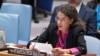 FILE - Stephanie Koury, then deputy special representative of the U.N. Secretary-General for Libya, speaks before the U.N. Security Council in New York, Oct. 9, 2024. (U.N. Photo/Eskinder Debebe)