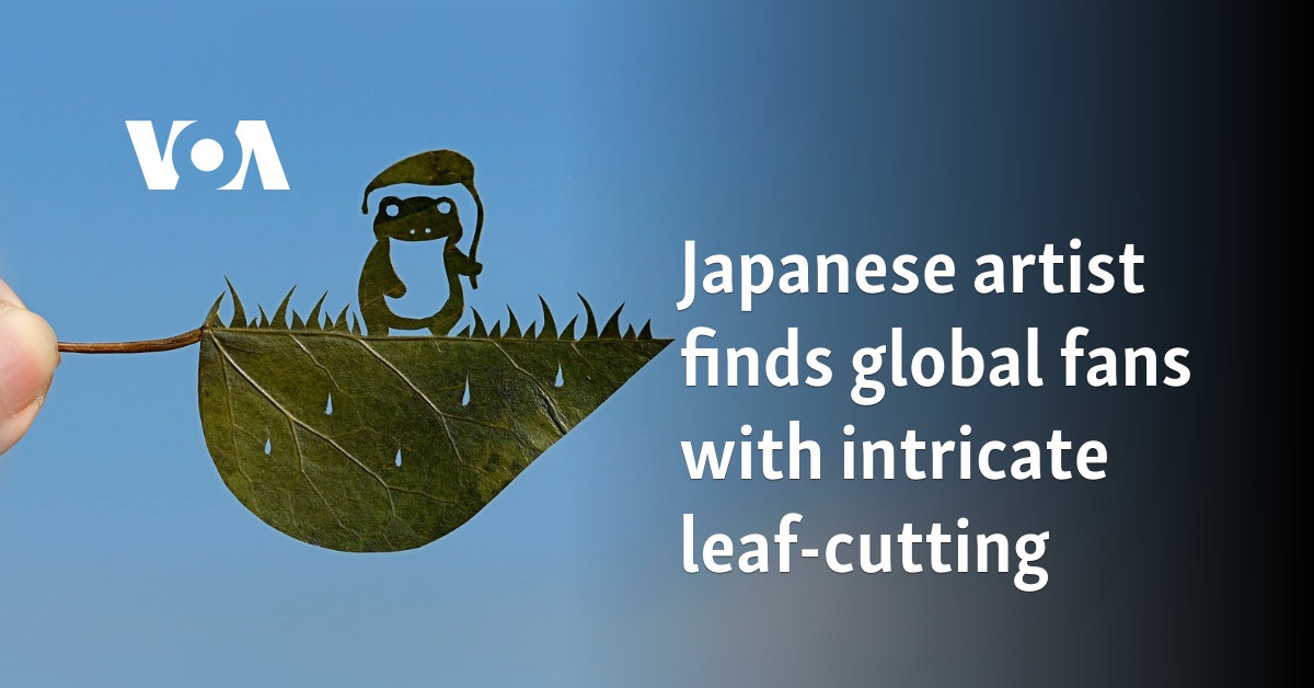 Japanese artist finds global fans with intricate leaf-cutting